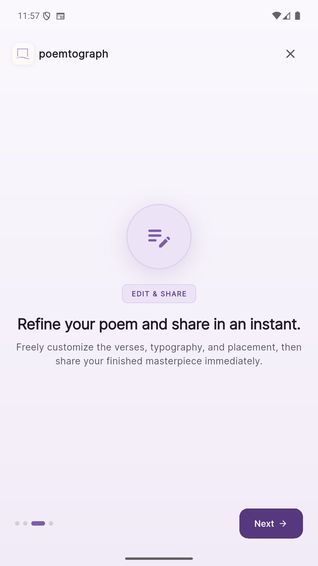 poemtograph Refine & Share